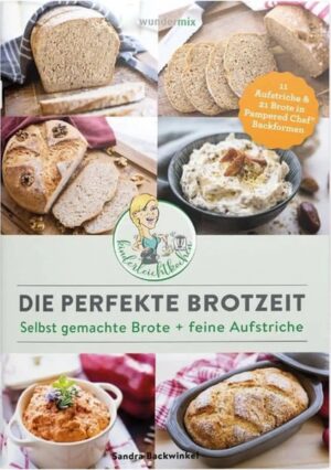 Hol dir den herrlichen Duft von frisch gebackenem Brot nach Hause! In diesem Rezeptband findest du 21 verschiedene Brot-Ideen, zum Beispiel für luftiges Kartoffelbrot, saftiges Dinkel-Möhren-Brot und knackiges Power-Körner-Brot. In den hochwertigen Stoneware-Formen „Zauberkasten“, rundem oder kleinem „Zaubermeister“ sowie dem „Ofenmeister“ von Pampared Chef gelingen alle Brote ganz einfach. Zusätzlich findest du in diesem Rezeptheft verschiedene Aufstrich-Kreationen, beispielsweise deftigen Obatzter, vegane Paprika-Streichcreme, Tomate-Basilikum-Aufstrich oder den genialen Dattel-Dip. Dazu gibt’s jede Menge praktische Tipps für den Umgang mit den Produkten von Pampared Chef sowie meine unschlagbaren Grundrezepte für Roggensauerteig und Backmalz. Format: A5 | Seiten: 64 | Druck: Klimaneutral in Deutschland