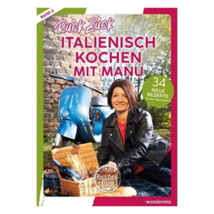 Wow, wie die Zeit vergeht! Schon ist der zweite Band meiner Rezeptmagazin-Reihe erschienen. Dieses Mal reisen wir nach Italien - ich habe sämtliche Klassiker für dich verfeinert und neu erfunden. Sei gespannt und gehe mit mir auf kulinarische Entdeckungstour durch Bella Italia. Selbstverständlich sind die Rezepte easy nachzukochen und mussten alle die Jury-Urteile mit „sehr gut“ bestehen. Übrigens: Nicht umsonst lautet mein Spitzname „RuckZuck-Manu“! Alle 34 Rezepte in diesem Magazin sind einfach nachzumachen und blitzschnell zubereitet. Dazu gibt’s jede Menge praktische Tipps und Tricks. Also, schnapp dir deinen Thermomix® und leg los! Ich wünsche dir gutes Gelingen und natürlich einen guten Appetit. Format: A5 | Seiten: 66 | Druck: Klimaneutral in Deutschland.