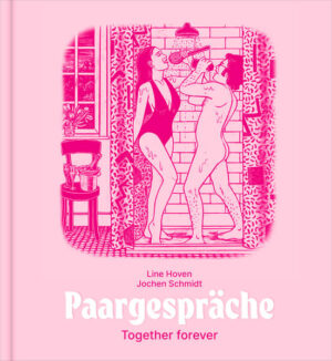 Wer liebt, der spricht - am besten miteinander. Das ist manchmal schwierig, oft aber auch humorvoll, intelligent und unterhaltsam, vor allem, wenn da berühmte Paare reden. In 25 fast wahren Paargesprächen finden Jochen Schmidt und Line Hoven heraus, was es bedeutet, ein Paar zu sein und sich zwischen Kita, Müllrunterbringen, Homeoffice und Einkaufen immer noch zu lieben. Von Terence Hill und Bud Spencer lernen wir gewaltfreie Kommunikation, Jeanne-Claude & Christo zeigen uns, wie man am besten Geschenke verpackt, Moneypenny & James Bond erklären, warum sich auch Männer um Elternzeit bemühen sollten und von Andre Agassi & Steffi Graf lernen wir, dass es kein Tennis braucht, um die Liebe fürs Leben zu finden. Ein sehr gutes Geschenk zum Valentinstag, zur Hochzeit - oder lieber gleich zur Scheidung? Absurde und unterhaltsame Paargespräche von Jochen Schmidt, originell illustriert von Line Hoven. Mit den beru?hmten Paaren Maid Marian & Robin Hood — Yoko Ono & John Lennon — Uschi Obermayer & Mick Jagger — Romina & Al Bano — Engels & Marx — Baktus & Karius — Steffi Graf & André Agassi — Anna und Johann Sebastian Bach — Grimes & Elon Musk — Schiller & Goethe — Terrence Hill & Bud Spencer — Moritz & Max — Aschenputtel & Dornröschen u.v.a.