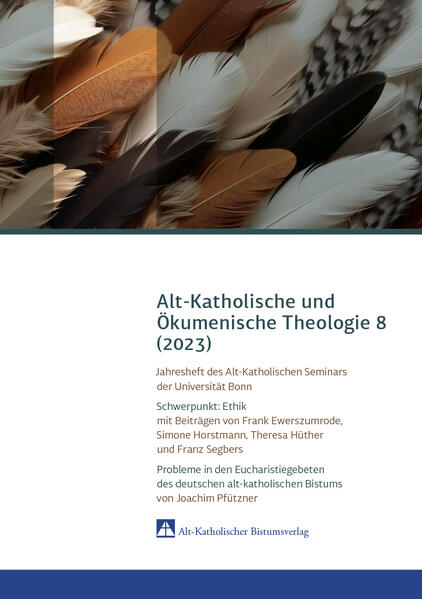 Die "Jahreshefte des Alt-Katholischen Seminars der Universität Bonn" bieten neben Informationen aus dem Universitätsseminar Beiträge zu aktuellen Themen alt-katholischer und ökumenischer Theologie. Ethik spielt im alt-katholischen theologischen Diskurs bisher eine eher untergeordnete Rolle. Dazu, dass sich das ändert, möchte das diesjährige Heft einen Beitrag leisten. Es versammelt Texte, die auf unterschiedliche Weise altkatholische Selbstverständnisse für ethische Reflexionen fruchtbar machen wollen und/oder zu umstrittenen ethischen Fragen theologisch begründet Stellung beziehen