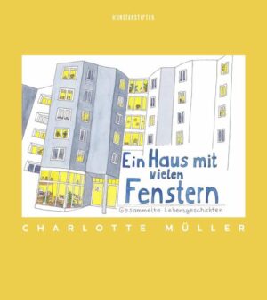 Das Haus mit den vielen Fenstern ist ein Seniorenheim mit vielen Stockwerken und Zimmern und hinter jedem der Fenster wohnt ein Mensch mit seiner ganz eigenen Lebensgeschichte. Und so unterschiedlich wie die Menschen selbst sind auch die Geschichten, an die sie sich am Ende ihres Lebens zurückerinnern. Es sind verschwommene oder aber ganz klare Erinnerungen. Erinnerungen an die Liebe, lustige Momente, an das, was einen stolz gemacht hat im Leben. Aber auch Erinnerungen an Trauer, Verlust und Schicksalsschläge. Doch alle haben sie gemeinsam, dass sie die Geschichten des Lebens sind, die alle anderen Geschehnisse überdauern. Charlotte Müller, der diese Erinnerungen während ihrer Zeit als Betreuerin in einem Seniorenheim anvertraut wurden, hat sie zu Papier gebracht und illustriert, damit die Geschichten auch nach dem Tod der Menschen nicht in Vergessenheit geraten.