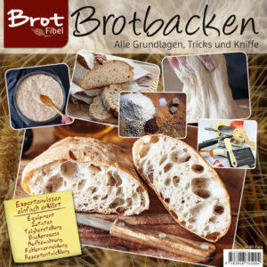 Alle Grundlagen und detailliertes Hintergrundwissen zum Brotbacken – das gibt es in der neuen BROTFibel „Brotbacken – Alle Grundlagen, Tricks und Kniffe”. Wissenswertes über Rohstoffe, das passende Equipment, richtiges Mischen und Kneten, die Prozesse im Teig, Brotaufbewahrung und Fehlervermeidung – das alles findet man hier in kompakter und leicht verständlicher Form. Auch wer sich mit Schnitttechniken für Brote oder Rezeptentwicklung auseinandersetzen möchte, wird in der neuen BROTFibel fündig. Sie umfasst einfach alles, was es braucht, um sich schnell in die Herstellung bekömmlicher und schmackhafter Brote einzuarbeiten.