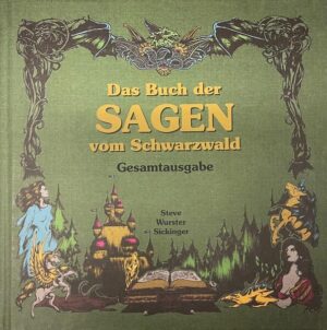 Das große Buch der Sagen aus dem Schwarzwald, eine Gesamtausgabe der bisher erschienen Bände 1 und 2 der Sagen aus dem Schwarzwald, mit künstlerischen Zeichnungen von Steve. Wie ein Schlafender! So zeigt sich der geheimnisvolle Schwarzwald oft seinen Betrachtern. Sei es nun in tiefer, wohltuender Ruhe, die sich wie eine sanfte Berührung auf das Gemüt der Menschen legt, oder in urwelthafter Wildheit, wenn des Nachts die eisigen Winde des Nordens über die dunklen Wälder streifen. Der Schwarzwald erscheint dann wie ein unbeschreibliches Wesen, das von alptraumhaften Visionen geplagt wird. Doch dem ist nicht so! Denn wer einmal inmitten eines Gewittersturms, schutzlos den Elementen ausgeliefert darauf warten musste, dass sich die Naturgewalten wieder beruhigen, hatte wohl genug Zeit, über das, was den Schwarzwald angeht, nachzusinnen, sofern er nicht aus lauter Angst um sein Leben die Fähigkeit zu Denken verlor… Mitunter wird sich der Leser fragen, ob es wirklich nur Erzählungen aus uralter Zeit sind oder vielleicht doch die Wahrheit ist…? Sollte er beides in Zweifel ziehen, so wird er dennoch nachdenklich gestimmt, denn bergen nicht auch sagenhafte Märchen viel Wahres in sich? Das Buch beinhaltet neben den teilweise schaurig schönen Beschreibungen auch über 100 Zeichnungen des Künstlers Stefan Ölschläger, alias Steve.