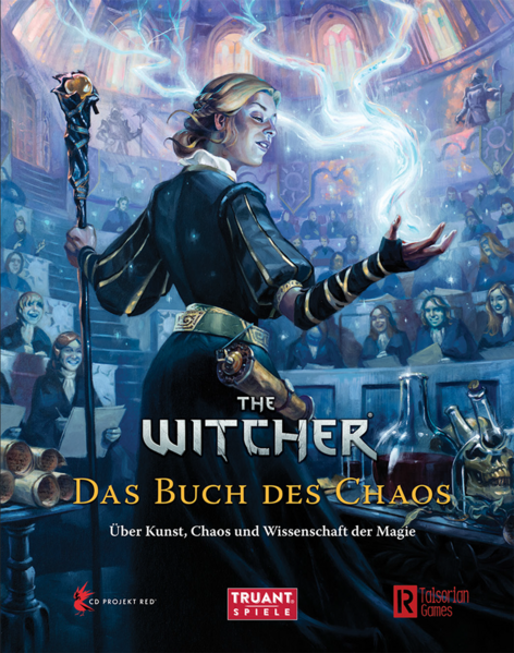 Man sagt, Magie sei zu gleichen Teilen Kunst, Chaos und Wissenschaft. Sie ist Segen, Fluch und Fortschritt zugleich. Anhand der Aufzeichnungen der entflo­henen nilfgaardischen Direktorin der Magie, Glynnis var Treharne, wirst du dieses Sprichwort auf die Probe stellen und die Geheimnisse der urtümlichen Kräfte der Magie aufdecken. Wie wirst du dieses ursprüngliche Chaos für dich nutzen, und wie wird es dich verändern? Das Buch des Chaos ist eine Ergänzung für das The Witcher- Rollenspiel, das dir eine Reihe neuer Zauber, Beschwörungen, Rituale und Verhexungen sowie eine Sammlung magischer Gegenstände, dunkler Rituale und vieler weiterer Dinge bietet, um dein Spiel auf ein neues Level zu bringen. Enthält: • Neue Magie: Erforsche eine ganze Bibliothek voller neuer Magie Zaubersprüche, Anrufungen, Rituale, Verhexungen, Zeichen, Runen, Glyphen, Elixiere und magische Gegenstände. • Erforsche die dunklen Künste: Beuge die dunklen Mächte deinem Willen mit Regeln für die Beschwörung der Geister der Toten, den Handel mit Dämonen und die Erschaffung mutierter Monstrositäten. • Priester, Druiden und die Profanen: Erweitere die Grenzen der Magie an deinem Spieltisch mit den separaten und erweiterten Priesterund Druidenberufen sowie neuen Regeln, um weltlichen Charakteren kleinere magische Talente zu verleihen. • Und mehr: Erfahre, wie Magie auf dem Kontinent gelehrt wird, verfolge die Geschichten von Direktorin var Treharne und erlebe die Gefahren der Goëtie in einem packenden Abenteuer.