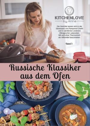 Lass dich entführen - In die Welt der russischen Küche. Dieses Rezeptheft „Russische Klassiker aus dem Ofen, Band 1“ zeigt dir 20 traditionelle Gerichte, die nun auch für den Ofen geeignet sind. Von köstlichen Suppen, über deftige Hauptgerichte und knusprige Brote, bis hin zu Süßem mit Suchtpotential, zu jeder Gelegenheit findest du das Passende. Die Gerichte sind so zusammengestellt, dass deine persönliche Arbeitszeit so gering wie möglich gehalten wird und dein Backofen die Gerichte dann letztendlich auf den Punkt bringt, ohne ständiges Rühren etc. In den Rezepten werden nur alltagstaugliche Zutaten verarbeitet, die man ohnehin griffbereit hat oder in jedem Supermarkt um die Ecke bekommt. Mit diesem Heft bist du bestens für den Alltag gewappnet und natürlich auch für den nächsten Besuch von deinen Lieben. Bei jedem Gericht ist ein QR-Code hinterlegt. Nach dem Scannen des QR-Codes wird dir das Schritt-für-Schritt-Video zum Gericht angezeigt.