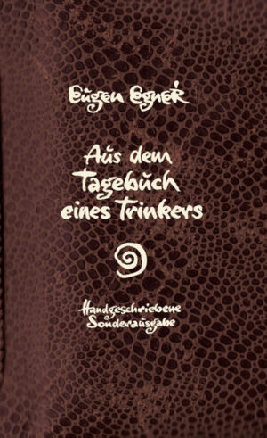 Der Klassiker von Eugen Egner in neuem Glanz! Zum 30jährigen Jubiläum seines Klassikers "Aus dem Tagebuch eines Trinkers", hat Eugen Egner alle Tagebucheinträge eigenhändig abgeschrieben. Diese Sonderausgabe erscheint nun auf 96 Seiten als Hardcover und enthält im "Jubelanhang" bisher unveröffentlichte Manuskriptseiten, Typoskripte, Hintergrundinformationen zur Entstehung, Fotos und alle Originalillustrationen.