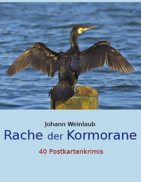 Postkartenkrimis! Kurz und knackig, kommen sie ohne Umschweife zur Sache und fesseln Fans der Krimiliteratur, die wenig Zeit zum Lesen haben. Rache der Kormorane ist ein literarisch-krimineller Spaziergang durch historische Weinorte des unteren Mittelrheintals, die zu Tatorten werden. Alle Postkartenkrimis entstammen der Phantasie des Unkeler Autors Johann Weinlaub. Vierzig spannende Krimis in einem Buch! Kormorane rächen sich, ein Wasserfall färbt sich rot und Osanna muss schweigen. Der Text der meisten Krimis passt auf eine Postkarte und enthält trotz der Kürze alles, was einen Krimi ausmacht. Genau das Richtige für Krimifans. Man sollte jedoch nicht meinen, die beschriebene Gegend sei ein beunruhigend unsicheres Pflaster! Die Postkartenkrimis führen zu unterschiedlichen Handlungsschauplätzen, an denen Verbrechen stattfinden. Text und Autor geben erweiterte Blicke in vertraute historische Fassaden und Naturdenkmäler einer romantischen Weingegend.