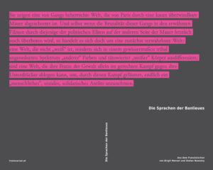 Die Sprachen der Banlieues | Bundesamt für magische Wesen