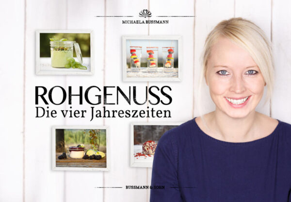 In "ROHGENUSS - Die vier Jahreszeiten" komponiert Michaela Russmann das perfekte Zusammenspiel von Augenweide, Frische, Gesundheit und Gaumenfreude - und das in rein roh-veganer Form bei über 100 Rezepten. Aus purer Leidenschaft zur ungekochten Küche begleitet das Buch durch die Kapitel Frühling, Sommer, Herbst und Winter. Sie verführt mit Orientalischem Gemüsereis auf Frühlingsart und bringt sommerliche Genüsse mit Kräuterpolentaschnitten zu Paprikapesto auf den Teller. Im Herbst "kocht" Michaela ein vortreffliches Bandnudelpfandl mit Oliven und Sesam. Sie macht den Winter zum Fest mit Rosenkohlsalat zu fruchtigen Dressings oder köstlicher Gewürzcreme, die auch in die Weihnachtszeit passen. Ein buntes Sammelsurium an schnellen und nachhaltigen Rezepte, mit überwiegend bekannt heimischen Zutaten zeichnen "ROHGENUSS - Die vier Jahreszeiten" aus. Bestechend einfach und an der Frische und Qualität der Zutaten orientiert ist Russmanns Küche aus Prinzip. Des weiteren besticht eine Fülle an kindgerechten Rezepten auch den kleinsten Grünzeugskeptiker und die lieben Eltern sind für alle (Jahres-)Zeiten bestens gewappnet.