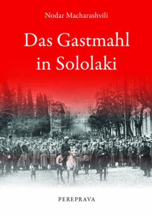 Nodar Macharaschwilis Erzählung „Das Gastmahl in Sololaki“ ist von einer historischen Begebenheit inspiriert. Ab 1921 wurde in Georgien eine große nationale Befreiungsbewegung gegen die Sowjetregierung ins Leben gerufen, was mit einer Niederlage endete. Die Teilnehmer des Aufstands wurden streng bestraft. „Das Gastmahl in Sololaki“ ist eine Rekonstruktion der letzten tödlichen Aufführung dieser Rebellen - bevor sie erschossen werden, erfüllen die Henker deren letzte Bitte und bringen fünfzehn Gefangene zu einem Essen in ein Wirtshaus in Sololaki. Kote Scherwaschidse-Abchasi ist Anführer der zum Tode Verurteilten, ihm oblag auch die Initiative zu dieser seltsamen Bitte. Der Tisch im Wirtshaus ist gedeckt, und im Hintergrund dieses Gastmahls entfaltet sich die dramatische und tragische Geschichte Georgiens zu Beginn des zwanzigsten Jahrhunderts … Die filmische Sprache der Erzählung Nodar Macharaschwilis präsentiert diesen komplexen und umfangreichen dokumentarischen Stoff auf kurze, ausdrucksstarke Weise, wodurch der Leser den Eindruck bekommt, nicht nur zu lesen, sondern auch zuzusehen. Im Text ist der „gedeckte Tisch“ ein georgisches historisches und kulturelles Symbol - eine Kombination aus extremer Tragödie, Lebensbejahung und Lebensfreude vor dem Tod und spiritueller Überwindung der physischen Niederlage.