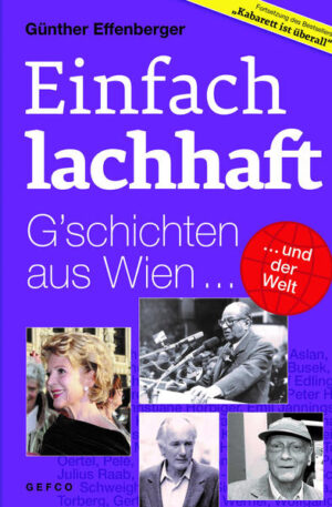 Auch seriöse Historiker meinen, dass Anekdoten oft mehr über die Persönlichkeit prominenter Schauspieler, Politiker oder Schriftsteller verraten als noch so penibel recherchierte, aber langweilige Biografien. Günther Effenberger hat für seinen neuen Titel „Einfach lachhaft“, Fortsetzung der autofahrenden Tante Jolesch und des Buches „Kabarett ist überall“, wieder heitere Geschichten aus der Versenkung geholt - Skurriles über Thomas Bernhard, Christiane Hörbiger, Bruno Kreisky, Rudolf Edlinger bis hin zu Albin Skoda, Raoul Aslan, Oskar Werner, Peter Alexander, Sigmund Freud und vielen mehr. Allen Geschehnissen in Effenbergers Realsatire ist eines gemeinsam: Sie bringen die Leser und Leserinnen und Leser zum Lachen.