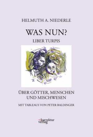 Die „klassischen“ antiken (griechisch-römischen) Mythen sind eine Verschmelzung kretischer, ägyptischer, palästinensischer, phrygischer und babylonischer Elemente. Durch lange Zeitläufte immer wieder frisch interpretiert. Die Widersprüchlichkeit, die daraus entsteht, fasziniert bis heute. Helmuth A. Niederle hat sich anhand 54 Tableaus unterschiedlicher antiker Themen angenommen und projiziert die Jetztzeit auf die Antike bzw. sieht die Gegenwart als Widerspiegelung alter Zeiten. Er hat die Themen nicht ins Grotesk-Lustige gezogen, sondern zeigt die condition humaine: die Fesseln, die allen Menschen eigen. Dabei bedient er sich einer nahezu filmischen Technik, die an Federico Fellini gemahnt. Die Tableaus genannten Geschichten, Erzählungen oder Ereignisse beinhalten angehaltene, beinahe festgefrorene Bewegungsmomente. Jedem einzelnen Tableau ist ein Motiv vorangestellt, das entweder der Bibel oder einer talmudischen Schrift entstammt. Wie in der Antike die Mythen durch einwandernde Motive ergänzt wurden, fügt Niederle so manche Wendungen bzw. manchen Gedankengang aus dem Popul Vuh, dem Manusmrti bzw. den Legenden der Jain hinzu.