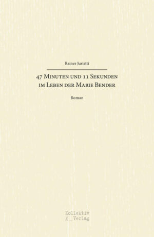 ACHTUNG - ACHTUNG - ACHTUNG: Amazon listet unsere Bücher stets als "nicht lieferbar". Das stimmt nicht: Wir verwehren uns gegen die falsche Behauptung des Großkonzerns. Das Buch hier erhalten Sie selbstverständlich in Österreich portofrei zugestellt, sofern Sie es bei uns im Verlag unter office@juriatti.net direkt bestellen. DANKE, DANKE, DANKE!!! (Da wir nicht wissen, wohin wir es sonst schreiben sollen: ACHTUNG: Für Buchhandlungen verrechnen wir ab 2023 den Betrag von 2,70 Euro Versandkosten bei Bestellungen unter 3 Stück!) 47 Minuten und 11 Sekunden im Leben der Marie Bender erzählt die Geschichte einer Drogensüchtigen, die den Weg aus ihrer Sucht nicht findet. Erzählt wird jedoch besonders die Situation der Eltern des jungen Mädchens (und Mutter), die als Co-Abhängige als verzweifelte Zuseher agieren müssen. Stimmen zum Buch, das hier in zweiter Auflage erscheint: Ein konzises, konsequentes Protokoll einer tragischen Existenz. (Georg Pichler, Die Presse) Vor allem junge Leser und Leserinnen ab 16 werden von der Lektüre in den Bann gezogen werden. (Cornelia Gstöttinger, biblio.at) Rainer Juriatti spricht klar, sehr klar. (Renton Marc, Amazon)