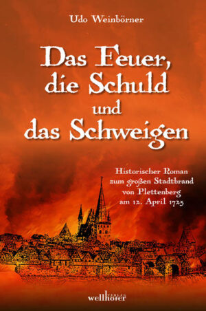 DER GROSSE SAUERLAND-ROMAN ÜBER DEN PLETTENBERGER STADTBRAND VON 1725! Pastor Thöne entdeckt am Nachmittag des 12. April die ersten Flammen. Er läutet die Brandglocke, bemüht sich verzweifelt zu retten, was nicht mehr zu retten ist. Stunden später ist die Stadt zerstört und die Stadtgesellschaft steht vor der Frage, wie es überhaupt zu solch einem verheerenden Stadtbrand kommen konnte. So mancher zweifelt am offiziellen Brandbericht der Stadtoberen. Tatsächlich stößt der eigens einberufene Ermittler Durham auf Ungeheuerlichkeiten, die teils Jahre zurückreichen. Nach und nach offenbaren sich Abgründe, die erst das Feuer ans Licht bringen konnte. Udo Weinbörner gelingt ein historischer Roman mit großen Liebesgeschichten, lebendigen Einblicken in den Alltag der Kleinstadt des 18. Jahrhunderts und spannender Unterhaltung. Die einfachen Leute, die aufstrebenden Tuchmacher und ehrgeizige Stadtobere, die nicht immer das Wohl der Stadt über ihre eigenen Interessen stellen, spielen bei der Suche nach der Wahrheit eine besondere Rolle. Eine Geschichte von Feuer, Schuld und Schweigen, die ihren Platz im Märkischen Sauerland hat. Ein Roman über unsere Stadt aus seiner Feder, das täte unserer Stadt der Schmieden gut, meinte ich 2014 anlässlich einer Literaturpreisverleihung. Jetzt legt der gebürtige Plettenberger Udo Weinbörner den mitreißenden historischen Roman über das Schicksalsjahr 1725 vor. Wir können stolz darauf sein, dass Plettenberg diesen Autor hervorgebracht hat, der sich zurecht mit historischen Romanen einen weitreichenden Namen gemacht hat. Klaus Müller, Bürgermeister von Plettenberg a.D., 2021 Ein großer historischer Roman, der angesichts gegenwärtiger Katastrophen leider gegenwärtiger und aktueller ist, denn je. Es ist ein Glücksfall, wenn Geschichte und Romanhandlung wie im Roman „Das Feuer, die Schuld und das Schweigen“ aufeinandertreffen. Unbedingt lesen! Ulrich Werner, Radio Bonn-Rhein-Sieg, 2021