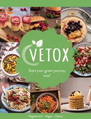 VETOX - Start your green journey now! Das Kochbuch VETOX - Start your green Journey now! räumt endlich auf mit den Vorurteilen, eine pflanzliche Ernährung gehe mit Nährstoffmangel, viel Arbeit oder weniger Genuss einher. Ganz im Gegenteil: es zeigt Dir auf 192 Seiten, wie erstaunlich einfach, gesund und vor allem lecker sie sein kann! VETOX optimiert die pflanzliche Ernährung dahingehend, dass besonders nährstoffreiche vegetarische und vegane Rezepte mit dem Detox-Konzept verbunden werden - Ve-Tox eben. So profitierst Du gleich doppelt: Die positiven und entgiftenden Aspekte einer pflanzlichen Ernährung boosten Deine Gesundheit von innen heraus - ohne, dass Du einen Nährstoffmangel fürchten müssen. Klingt kompliziert? Das VETOX Kochbuch hält es simpel! Darin erhältst Du eine Auswahl der leckersten, gesündesten und einfachsten pflanzlichen Rezepte, perfekt verpackt in einem 14-tägigen Ernährungsplan, der Dir den Einstieg in ein pflanzliches VETOX-Leben erleichtert. Eine wunderbare Inspiration für eigene Küchenkreationen. Sogar überzeugte Fleischesser sind begeistert! Das erwartet Dich im VETOX-Kochbuch: Ein 14-Tage-Ernährungsplan, mit dem es dir spielend leicht gelingen wird, gesunde pflanzliche Ernährung in Deinen stressigen Alltag zu integrieren 80 vegan-vegetarische Rezepte - vielfältig, super einfach umzusetzen und vor allem saulecker! Trotz Ernährungsplan maximal flexibel: wähle aus zahlreichen Alternativen Deine Favoriten Spannende Tipps & Tricks rund um gesunde, pflanzliche Ernährung Pflanzliche Ernährung ist der Schlüssel zu (D)einer gesunden Gegenwart und Zukunft! Woher wir das wissen? Weil zahlreiche Studien genau das bestätigen. Vegetarier und Veganer leben länger, werden seltener krank, sind schlanker und schlafen sogar besser. Klingt ziemlich gut, oder? Ja, das finden wir auch. Falls Du Dir jetzt denkst, dass eine pflanzliche Lebensweise eh nur mit Anstrengung, Verzicht und Nährstoffmangel verbunden ist, können wir Dich beruhigen: Denn genau deshalb haben wir VETOX ins Leben gerufen. Das VETOX Kochbuch ist Dein perfekter Einstieg in eine gesunde Zukunft mit pflanzlicher Ernährung. 5 unschlagbar gute Gründe, warum das VETOX Kochbuch genau das richtige für Dich ist: Reinere Haut: Der VETOX-Lifestyle ist eine Ernährungsform, die stark auf pflanzliche Lebensmittel setzt. So nimmst Du viel weniger gesättigte Fettsäuren auf − und sagst Hautunreinheiten den Kampf an! Schlankere Taille: Unzählige Studien, darunter die große AHS-2-Studie mit über 96.000 Teilnehmern, beweisen: Je pflanzlicher die Kost, desto niedriger der Body-Mass-Index. Knapp zusammengefasst: VETOX = kein Fleisch = keine Gewichtsprobleme! Geregelte Verdauung: Die VETOX-Ernährung liefert jede Menge Ballaststoffe, die den Darm bei der Verdauung unterstützen. Kein Wunder, dass man bei pflanzlicher Kost viel seltener an Verstopfung leidet! Mehr Energie: Du fühlst Dich einfach fitter, schläfst besser und kommst morgens leichter aus dem Bett. Und weil Dir Deine VETOX-Mahlzeiten NIEMALS schwer im Magen liegen, wirst Du ab jetzt auch keine Mittagstiefs mehr erleben! Du schonst Tiere und Umwelt: Mit der VETOX-Ernährung setzt Du ein eindeutiges Statement gegen Massentierhaltung und für Umweltschutz. Schon nach den 14 Tagen Deines Ernährungsplan hast Du: 34.500 L Wasser und 9,54 Kg Co² gespart, sowie ca. 4 Küken das Leben gerettet! Über die Autoren Gute-Laune-Menschen, Kaffee-Junkies und Foodies durch und durch - das sind Anna Lena und Marie-Sophie, die Gründerinnen von VETOX. Angespornt durch die neuesten Studienergebnisse über die unglaublich gesundheitsfördernden Auswirkungen pflanzlicher Ernährung wagten sie im November 2018 das Selbstexperiment „fleischfreie Ernährung“ - und sind bis heute dabeigeblieben. Dabei haben sie ihren ganz eigenen, alltagstauglichen Weg der pflanzlichen Ernährung gefunden, die 5+2-Formel, und verfolgen nun eine große Vision: Gesunde, pflanzliche Ernährung soll endlich für alle Menschen einfach werden. Und damit war VETOX geboren.