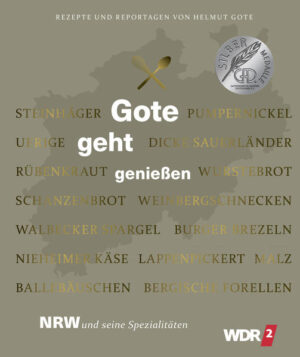 Weinbergschnecken aus Moers, herzhaftes Pumpernickel aus Lüdinghausen, fette Bunte Bentheimer Schweine aus Laer oder herb-süßes Rübenkraut aus Goch? Dazu gerne noch Möpkenbrot mit Doppelkorn, Walbecker Spargel zum Eifeler Kaninchen und eine Burger Brezel zum Zoppen in den Kaffee? Nordrhein-Westfalen hat eine ganze Reihe von Spezialitäten zu bieten, die leider nur selten genießerisch gewürdigt werden. Der Food-Journalist und Radiokoch Helmut Gote, landesweit bekannt als unverwechselbares Markenzeichen in Sachen Essen, Trinken und Genießen im WDR-Hörfunk, nimmt die Leser dahin mit, wo Nordrhein-Westfalen kulinarisch leuchtet. Dort findet der gebürtige Westfale mit rheinischem Wohnsitz auch die Menschen und Familien, die zum Teil schon seit Generationen für die handwerkliche Tradition stehen, die hinter all diesen landestypischen Spezialitäten steckt. Diese bodenständigen Nordrhein-Westfalen stellt Helmut Gote ebenfalls mit ihren regionalen Eigenarten und ihren Geschichten vor, opulent ins Bild gesetzt von Justyna Krzyzanowska. Dazu zeigt er mit rund 50 Rezepten, wie raffiniert man diese Produkte auch in der eigenen Küche verwenden und zu außergewöhnlichen Gerichten verarbeiten kann. So lecker wurden Pumpernickel, Rübenkraut und Co. noch nie in Buchform präsentiert. Ein echter Schinken aus NRW, bei dem einem schon beim ersten Durchblättern das Wasser im Mund zusammenläuft. Buchcover © WDR, Köln. Lizenziert durch die WDR mediagroup GmbH.
