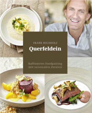 „Trauen Sie sich Qualität!“ Für Kochbegeisterte ist das neue Buch von Frank Buchholz eine wahre Fundgrube kreativer Rezeptideen und -kombinationen, in dem sich selbst Profis noch auf Unerwartetes freuen dürfen. Von Wildkräuter-Schaumsuppe bis Lammrücken mit Olivenkrokant zeigt er die hohe Kunst des Foodpairings. Besonders ist, dass die Gerichte aus je vier Hauptkomponenten bestehen, die man auch einzeln nach separaten Zutatenlisten zubereiten kann. So ergeben sich über 300 Einzelrezepte, aus denen man kreativ schöpfen und die eigenen Fähigkeiten erweitern kann. Dabei bleibt Buchholz immer möglichst saisonal und ortsverbunden. Er stellt seine Zulieferer vor, erklärt in spannenden Reportagen, woran man die besondere Hochwertigkeit der Produkte jeweils erkennt, und ermutigt den Leser, sich Qualität „zu trauen“ und in der eigenen Region nach den Imkern, Bauern, Jägern und Co. Ausschau zu halten, die sich ihrer Passion voll und ganz widmen. Frank Buchholz ist gewissenhafter Könner, ein kulinarisch denkender Kopf und Gastronom mit klaren Überzeugungen: Ein gutes Essen entsteht nicht erst beim Kochen. Und Qualität ist mehr als ein schön klingender Begriff. „Ein schlechter Koch kann zwar mit besten Zutaten jede Mahlzeit verderben, aber der beste Koch wird aus schlechten Zutaten niemals etwas Vernünftiges zustande bringen. Echte Qualität muss gelebt werden.“