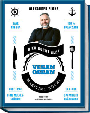 Veganisierte Fischklassiker - garantiert ohne Gräten In seinem Herzensprojekt „Vegan Ocean“ zeigt der bekannte Youtuber Alexander Flohr, wie man mithilfe von garantiert grätenlosen Fischalternativen ganz vegan köstliche Rezeptkompositionen zaubert. Die Aromen des Meeres sind für ihn dabei mehr als nur Kulinarik und die Küste mehr als nur ein Ort. Mit vielen kleinen Tricks und Kniffen, aber auch mit ausgesuchten Gemüsesorten und Algen gelingt es ihm, vegane Fischgerichte mit verblüffender Ähnlichkeit zum flossentragenden Original herzustellen und in der maritimen Küche zu etablieren. Letztere gleichen mit ihrem hohen Gehalt sogar die gesundheitlichen Vorteile des Fischkonsums bei den wichtigen Omega-3-Fettsäuren EPA und DHA wieder aus, ohne der Überfischung weiter Vorschub zu leisten. „Wenn man mal verstanden hat, dass Algen nicht nach Fisch, sondern Fisch nach Algen schmeckt, ist alles ganz einfach.“ Ein Buch genau zum richtigen Zeitpunkt, denn Meeresbiologen warnen zunehmend dringlicher vor der Überfischung der Meere und ihren Folgen. Mit seinen veganen Antworten auf Sahnehering, Fischstäbchen, Labskaus, Sushi und Kaviar zeigt Alex Flohr nicht nur, dass altbekannte Klassiker auch vegan funktionieren, sondern liefert mit Dampfnudeln auf Algenpesto, maritimem Limettentofu oder dem saftigen Popeye- Burger ganz neue Inspirationen und Einblicke in die Vielseitigkeit, die pflanzliche Meeresaromen zu bieten haben. Ihm gelingt es, vegane Rezepte zu kreieren, die der Raffinesse einer Paella, der Aromatik eines geräucherten Lachsfilets und der Frische eines Heringssalats in nichts nachstehen. Abgerundet wird das Ganze mit veganen Alternativen zu traditionellen Fischrezepten wie Schlemmerfilet und Fischsuppe sowie mit originellen Begleitern wie Sanddorn-Mayonnaise und Algenbutter. Dieses Buch sollte in keinem pflanzenbasiert orientierten oder ökologisch denkenden Haushalt fehlen.