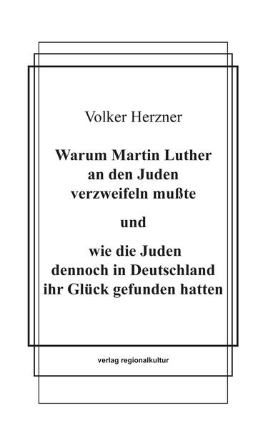 Für das Judentum ist es ausgeschlossen, Jesus als Sohn Gottes zu akzeptieren, was zu schweren Konflikten mit den Christen führte. Martin Luther glaubte jedoch, die Juden davon überzeugen zu können, daß Jesus tatsächlich der prophezeite Messias sei. Als er schließlich erkennen mußte, daß das unmöglich war, äußerte er sich verbittert über die Juden. Dennoch leitete eine frühe Schrift Luthers im 17. Jahrhundert eine historische Wende ein, die viele Juden nach Deutschland zog, aber vor allem mit der Aufklärung und der folgenden Säkularisierung öffneten sich gute Aussichten für sie. In keinem anderen Land haben Juden eine derart wichtige Position im öffentlichen und geistigen Leben eingenommen wie im kaiserzeitlichen Deutschland und in der Weimarer Republik.