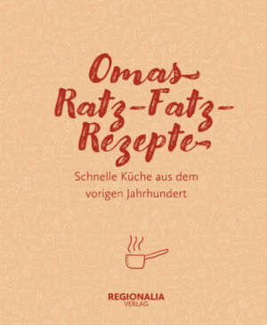 »Das ging aber schnell, Oma!« Omas Essen schmeckte schon immer am besten, und was staunte man, wie schnell sie ein richtiges, leckeres Essen zubereitete, weil niemand lange warten wollte, da der Hunger so groß war! Dieses wunderbare Kochbuch bietet jede Menge leicht nachzuvollziehende Rezepte zu klassischen Schnellgerichten: Ob »Flottes Erbsensüppchen« oder »Champignon-Pfanne«, »Omas feine Schnitzelröllchen« oder »Spinatstrudel«, für jeden hat Oma etwas zu bieten - wie früher! Und dazu gehört natürlich auch Süßes: Auf Omas schnell zubereitete »Schokoladentorte mit Erdbeeren« oder ihren »Apfelkuchen ›ruck, zuck‹« sind wir regelrecht versessen! Mehr als 60 Rezepte aus Omas schneller Küche entdecken Sie in diesem Büchlein.