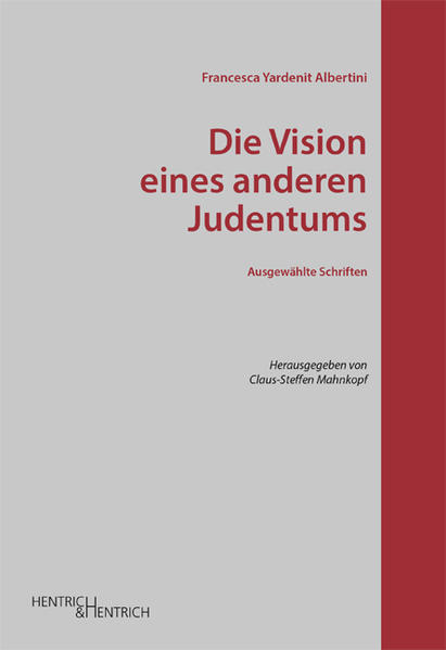 Diese Sammlung mit Aufsätzen der jüdischen Religionsphilosophin Francesca Yardenit Albertini (1974-2011) zeigt eine moderne Jüdin, eine leidenschaftliche Hochschullehrerin, eine verantwortungsbewusste Weltbürgerin und eine weitsichtige Wissenschaftlerin. Die zwölf zwischen 2004 und 2010 entstandenen Texte eröffnen einen Einblick in ihr Denken und zeugen vom weitgefächerten Spektrum ihrer Gedankenwelt, die von religiösen Überzeugungen, der Wissenschaft des Judentums, dem Breslauer Jüdisch-Theologischen Seminar, Messianismus, Antisemitismus, Israel, Liebe, Toleranz, liberalem Judentum und Sterbehilfe bis zu Star Trek, Wirtschaftsethik, Gewalt, Islam und Frieden reicht. Der Band wird ergänzt von einem Nachwort des Herausgebers und einem Anhang mit biographischen und bibliographischen Angaben.