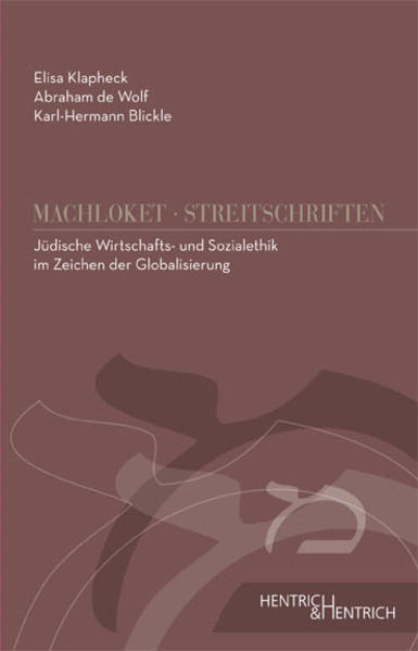 Im 21. Jahrhundert ist die Welt globaler Märkte vollends Wirklichkeit geworden. Angesichts der damit verbunden Krisen werden zunehmend die Religionen nach ihren wirtschaftsethischen Potentialen befragt. Könnte eine von der Religion her motivierte Wirtschaftsethik substantielle Einsichten zum Gedeihen der Weltwirtschaft beitragen? Die Tora enthält Wirtschaftsgesetze mit einer dahinter stehenden Vorstellung von Gerechtigkeit. Ebenso bieten die Wirtschaftstraktate im Talmud eine tiefe rabbinische Auseinandersetzung mit der Wirtschaftsrealität. In Frankfurt/Main hat sich „Torat HaKalkala. Verein zur Förderung der angewandten jüdischen Wirtschafts- und Sozialethik“ gebildet, um die wirtschafts- und sozialethischen Quellen der jüdischen Tradition auf die Fragen der Gegenwart hin zu beleuchten. Im Zentrum des dritten Bandes von MACHLOKET / STREITSCHRIFTEN steht die Globalisierung der Märkte. Am Beispiel der globalisierten Textilindustrien beleuchten Abraham de Wolf und Rabbinerin Elisa Klapheck, beide Gründer von Torat HaKalkala, zusammen mit dem ehemaligen Textilindustriellen und aktiven Mitglied von „Deutsches Netzwerk Wirtschaftsethik“, Karl-Hermann Blickle, Gesichtspunkte einer jüdischen Wirtschafts- und Sozialethik zur Stärkung sozialer Standards, Förderung des Wirtschaftswachstums und fairer Chancen auf dem globalen Markt.