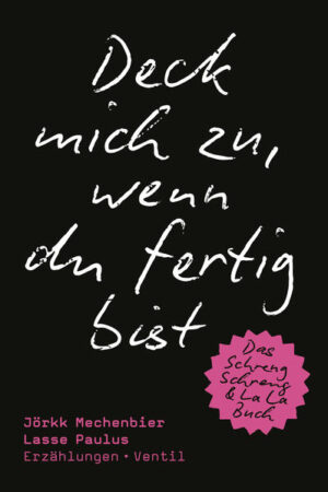 Erster Erzählband des Duos Schreng Schreng & La La. Die Welt - oder besser: die getreue Schreng-Schreng-&- La-La-Gemeinde - wartet seit Jahren zitternd auf die Erscheinung dieses Werkes: Jörkk Mechenbier und Lasse Paulus legen mit »Deck mich zu, wenn du fertig bist« nun endlich ihr literarisches Debüt vor - übervoll mit all den Dingen, mit denen man sich eben so befasst, wenn man befreundet ist und ein gemeinsames Bandprojekt am Laufen hat ... Als Duo Schreng Schreng & La La reisen diese beiden unwahrscheinlichen Helden nun bereits seit zig Jahren quer durchs Land und erleben Geschichte um Geschichte, von denen eine absurder als die nächste ist. Aber dabei sind es nicht nur die Backstage-Beichten zwischen Bühnenschnäpsen, Musik und Irrsinn, die dieses Duo und ihr gemeinsames Schaffen interessant machen