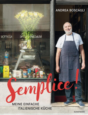 Semplice - einfach ist Andrea Boscaglis Motto und so sind die Rezepte seiner italienischen Küche - einfach gut: Antipasti, Zuppe & Minestre, Gnocchi & Malfatti, Risotti, Fisch & Fleisch, Pasta, Pasta über alles … und natürlich Dolci. Kann sich heute noch jemand ein Leben ohne Pasta vorstellen? Ohne all die Köstlichkeiten aus der italienischen Küche? Nein. Heute ruft niemand mehr: Maria, ihm schmeckt’s nicht! Italienische Kochbücher gibt es zuhauf, aber Semplice - Meine einfache italienische Küche, das hat noch gefehlt. Andrea Boscaglis Vini e Panini in München ist legendär. In seinen Laden und zu seinem Mittagstisch pilgern seine Stammgäste seit vielen Jahren und kaufen gleich noch für zu Hause ein: die selbstgemachten Nudeln, Sugos, Vorspeisen. Wie alles anfing? In den Achtzigerjahren hat Andrea Boscagli hier nicht die Zutaten gefunden, um für die Familie so zu kochen, wie er es von zu Hause gewohnt war. Einfach, aber gut. Also hat er sie aus Italien mitgebracht: das gute Olivenöl extra vergine, die frischen Kräuter, die Spaghetti, Penne, Farfalle aus Hartweizengries und den herrlichen Wein. Erst nur für die eigene Familie, dann für die Freunde, dann für »alle«. Immer wieder wird er nach seinen Rezepten gefragt, nach der deftigen Lasagne al Ragù, dem schmackhaften Spargelrisotto oder den Polpettine al Limone, den Kalbsbällchen in Zitronensauce … hier sind sie alle - einfach nachzukochen, mit vielen Tipps, und immer köstlich!