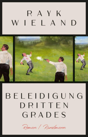 Eine Frau zwischen zwei Männern - das war einmal große Oper. Früher duellierte man sich da, nach allen Regeln der Kunst. Heute ist das nicht zu erwarten. Aber wenn das Unerwartete geschieht, was dann? Als der Psychiater Oskar B. Markov auf der Wache am Alexanderplatz Anzeige erstatten will, weil er zum Duell gefordert wurde, hält die Polizei das für einen schlechten Scherz. In Berlin habe es seit hundert Jahren kein Duell mehr gegeben, die Kulturtechnik des zivilisierten gegenseitigen Totschießens sei ausgestorben. Aber Markov lässt sich nicht abwimmeln, er besteht auf einer Ermittlung. So beginnt eine abenteuerliche Groteske, die zu einem Antiquar führt, der über der Lektüre alter Duellbücher ganz offensichtlich den Realitätsbezug verloren hat und die Tatsache, dass seine Ex-Freundin mit dem Psychiater eine Beziehung angefangen hat, als eine Beleidigung dritten Grades empfindet. Für ihn ist klar: Ein Duell muss stattfinden. Nur, wie kann das gehen? Und wie ist es früher gewesen? Rayk Wieland verbindet in diesem rasanten Roman eine aberwitzige, ganz und gar gegenwärtige Geschichte mit der Erzählung des letzten Duells in Deutschland und schafft so eine Spannung, die bis zur letzten Seite anhält.