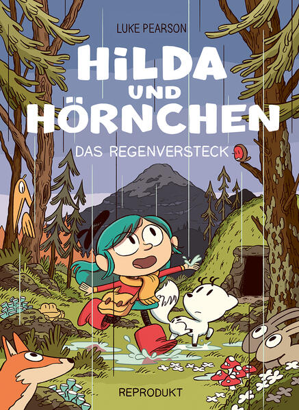 Ein bisschen Regen könnte Hilda und Hörnchen niemals von ihren Abenteuern abhalten. Anders sieht es allerdings aus, wenn ein heftiger Sturm sie mitten in ihrer Walderkundung erwischt. Als sie sich in einem geheimnisvollen Erdhügel verstecken, merkt Hörnchen schnell, dass etwas im Busch ist – seine blauhaarige Freundin ist in Gefahr! Für den Mutigsten hat Hörnchen sich noch nie gehalten, und nun sieht es so aus, als müsste ausgerechnet er Hilda vor einer ganzen Horde großer, schuppiger Probleme bewahren… In ihrem Reichtum stehen das fantasievolle Universum und die vielschichtigen Figuren von Hildas Schöpfer Luke Pearson in der Tradition der Werke von Tove Jansson (“Mumins”) oder Hayao Miyazaki (“Prinzessin Mononoke”).