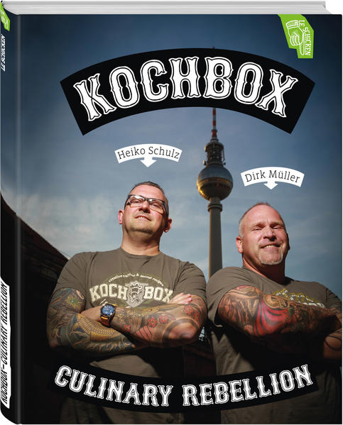 Die Chefs: Dirk Müller und Heiko Schulz sind nicht nur Köche, sondern auch Kenner und Grenzgänger der kulinarischen Szene. Für ihr Buchprojekt haben sie einige Kochfreunde mit am Start. Die Gäste: Wolfgang Müller, Stefan Marquart, Lucki Maurer, Christoph Brand, Ralf Jakumeit. Das kulinarische Konzept: Wer Fleisch tätowiert oder in Johnny Walker mariniert, hat ein ganz eigenes Küchenkonzept. Die Kochbox-Macher loten in ihren Rezepten ästhetisch und handwerklich Grenzen aus. Das Ergebnis ist eine Mischung aus Daft Punk und Green Day.