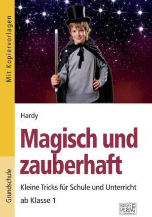 Verblüffende Zaubertricks zur Auflockerung, Unterhaltung und spielerischen Stoffvermittlung! Die leicht nachzuvollziehenden Zauberkunststücke in drei Schwierigkeitsgraden, die anschaulich dargestellt und mit einfachen Mitteln nachzumachen sind, eignen sich für verschiedenste Gelegenheiten im Schulalltag: Zur Auflockerung, als Belohnung für erbrachte Leistungen, für Schulfeste oder auch für die fröhliche Mittagsbetreuung in Ganztagsschulen. Wenn die Schüler/- innen selbst zum Zauberstab greifen und sich die verschiedensten Zaubertricks aneignen, trainieren sie nebenbei verschiedenste Kompetenzbereiche, z. B. Feinmotorik, sprachlichen Ausdruck, sicheres Auftreten, gleichzeitiges Sprechen und Agieren u.v.m. Kurze Kinderverse, die schnell eingeübt und mitgesprochen werden können, werden bei jedem der 39 Kunststückchen mitgeliefert. Besonders weniger sprachbegabte Kinder können so ihre Zaubervorstellung ohne Hemmungen vor Publikum bewältigen. Mit genauer Zeitangabe und Kennzeichnung der Eignung für Mathematik, Sprache oder zur spielerischen Unterhaltung.