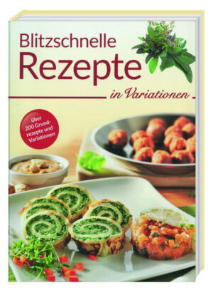 Wer sich und seine Lieben nicht mit Fertiggerichten versorgen will, kennt diese Frage nur allzu gut. Nicht selten greift man dann auf Altbewährtes zurück. Oder sind die erhältlichen Verpackungsgrößen für die Zubereitung einer einzigen Mahlzeit zu groß, aber tagelang das Gleiche zu essen ist Ihnen zu langweilig? Mit diesem Kochbuch erhalten Sie eine echte Alternative zur täglichen Küchenroutine, denn es bietet beides: verlässliche Grundrezepte und pfiffige Variationen. Hier erhalten Sie sortiert nach Grundzutaten Ideen für mehr Abwechslung in der Küche. Je nach vorhandenen Zutaten, Zeit und Vorlieben lassen sich mit diesem Buch so über 200 verschiedene blitzschnelle Gerichte zaubern. - Zu jedem Grundrezept 4 - 6 Variationen - Alle Grundrezepte mit Schritt-für-Schritt-Fotos - Alle Variationen mit Abbildung - Warenkunde - Zubereitungstipps