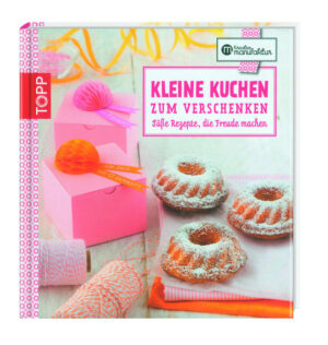 Kleine Kuchen zum Verschenken. Süße Rezepte, die Freude machen. Kuchen im Mini-Format haben nicht nur genau die richtige Größe für den kleinen Genuss im Alltag, sondern eignen sich auch gut als Mitbringsel oder kleine Aufmerksamkeiten. Damit kleine Kuchen so richtig Freude machen, wird jedes Rezept durch eine mit Liebe gemachte Verpackungsidee ergänzt.