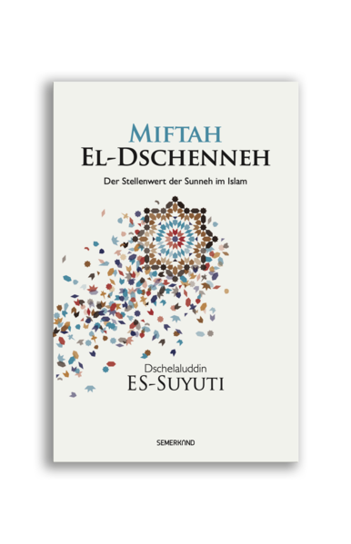 Imam es-Suyutis (rah.) (1445-1505) „Miftah el-Dschenneh“ ist ein Klassiker aus dem Bereich der Methodenlehre der Hadith-Wissenschaften (Usul el-Hadith), der sich mit der Widerlegung der Sunneh-Kritik seiner Zeit beschäftigt. Und da sich die Argumente der Sunneh-Kritiker seither nicht wesentlich verändert haben, hat dieses Werk auch bis heute nichts von seiner Aktualität eingebüßt, obwohl es bereits mehr als 500 Jahre alt ist. Auf Basis der Vorarbeiten der großen Hadith-Gelehrten Imam esch-Schafi’i r und Imam el-Beyhaqi r weist Imam es-Suyuti r die spitzfindigen Argumente der Sunneh-Kritik mit stichhaltigen Beweisen aus der Sunneh des Propheten n und dem Leben der Angehörigen der ersten Generationen von Muslimen zurück. Und weil er hierbei auch auf die Gründe für die Entstehung der Sunneh-Kritik eingeht und ein buntes Bild des Glaubensverständnisses in der Frühzeit des Islam zeichnet, ist sein „Miftah el-Dschenneh“ weit mehr als nur ein wichtiger Beitrag aus dem Bereich der Hadith-Wissenschaften.