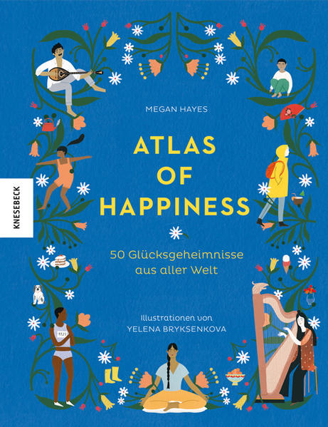 Der Atlas of Happiness nimmt den Leser mit auf eine Entdeckungsreise rund um die Welt auf der Suche nach den Geheimnissen des Glücks. Anhand von 50 Begriffen aus bekannten Sprachen aber auch unbekannten Dialekten werden verschiedenste Konzepte vorgestellt, die den zutiefst menschlichen Wunsch ansprechen, ein glückliches Leben zu führen. Dabei befasst sich die Autorin mit universellen Emotionen, wie etwa der Sehnsucht nach einem richtigen Zuhause, wie es das walisische Wort hiraeth beschreibt. Gleichzeitig ist jedes Wort tief mit seinem Ursprungsort verwurzelt: So rufen die kalten, dunklen Tage in Dänemark förmlich die Wärme und Gemütlichkeit von hygge hervor, während die zufriedene Unterhaltung nach einer wohltuenden Mahlzeit in der Sonne auf einmalige Weise die spanische Gastfreundlichkeit im Wort sombremesa zusammenfasst. Alle Wörter sind zugleich allgemein verständlich und schwierig zu fassen, sie liegen uns auf der Zunge und sind dennoch nicht in unserem Vokabular. Der Atlas of Happiness lässt den Leser in die Kulturen der Welt eintauchen und lehrt dabei Lektionen für mehr Glück und Zufriedenheit im eigenen Leben. Die mitunter schwer fassbaren Begriffe werden von erzählerischen Illustrationen veranschaulicht.