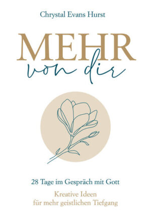 Dieses Gebets-Challenge-Buch hilft dir dabei, Gottes Gegenwart auf eine Art und Weise zu erfahren, wie du sie vielleicht noch nie erlebt hast. Chrystal Evans Hurst nimmt dich darin mit auf eine 28-tägige Gebetsreise. Sie gibt dir zahlreiche alltagstaugliche Anregungen an die Hand - was das Danken angeht, das Bitten, aber auch das Hören auf Gott. Vor allem aber wird dieses Buch eines für dich tun: deinen Glauben vertiefen und dein Leben verändern!