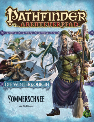 Frostiger Sommer Der Abenteuerpfad „Die Winterkönigin“ beginnt mit einem aufregenden neuen Abenteuer des Gewinners des RPG- Superstar- Wettbewerbs Neil Spicer! Alle 100 Jahre kehrt die Hexenkönigin Baba Jaga ins Land Irrisen zurück, um eine neue Tochter auf den Thron zu setzen, doch dieses Mal ist etwas schiefgegangen. Weit im Süden überzieht der Winter den Wald nahe dem Dorf Heldren mit Sommerschnee. Die Helden reisen in den Wald und stoßen auf ein magisches Portal ins eisige Irrisen, dessen übernatürlicher Winter ganz Golarion zu überziehen droht. Um dies zu vereiteln, müssen die Helden herausfinden, was Baba Jaga zugestoßen ist. Diese Queste wird sie durch das verschneite Irrisen und in noch fremdartigere Länder führen. Diese Ausgabe des Pathfinder- Abenteuerpfades beginnt den Abenteuerpfad „Die Winterkönigin“. Er enthält: • „Sommerschnee“, ein Pathfinder- Abenteuer für Charaktere der 1. Stufe - von Neil Spicer. • Ein Führer zu zwei Dörfern, das eine in Taldor, der andere im winterlichen Irrisen, um die Umgebung der Charaktere besser zu präsentieren - von Rob McCreary. • Ein Blick auf Irrisens Traditionen und Geheimnisse, welche ein SL für die Kampagne nutzen kann - geschrieben und zusammengestellt von Rob McCreary. • Das Tagebuch der Reise eines Alchemisten zu irrisener Hauptstadt Weißthron in den Chroniken der Kundschafter - von Kevin Andrew Murphy. • Vier neue Monster - von Neil Spicer und James Wilber