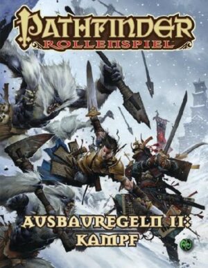 Blut & Stahl!Ergreift die Initiative mit den Pathfinder Ausbauregeln II: Kampf für das Pathfinder Rollenspiel! In diesem Buch kommen neue Entdeckungen für das Schlachtfeld und die Geheimnisse uralter Meister zusammen. Die kampfkundigen Klassen des Pathfinder Rollenspieles finden hier ein Arsenal wie noch nie zuvor! Brandneue Klassen, wie der adleräugige Schütze, der nicht zu fassende Ninja und der ehrenvolle Samurai, schreiben die Regeln des Kampfes neu. Neue Regelsysteme für Kampfkünste, Gladiatorenkämpfe, gezielte Angriffe, Feuerwaffen und anderes warten auf die Mutigen! Wähle deine Waffen weise, da nur die Bestgerüsteten überleben.Pathfinder Ausbauregeln II: Kampf ist ein Begleitband für das Pathfinder Rollenspiel, den jeder haben sollte. Dieses phantasievolle Rollenspiel basiert auf einer mehr als zehnjährigen Entwicklungszeit und einer öffentlichen Testphase, bei der über 50.000 Spieler an der Erschaffung eines modernen Rollenspiels mitgewirkt haben, um den Bestseller unter den Fantasy-Rollenspielen ins neue Jahrtausend zu holen.- Die Pathfinder Ausbauregeln II: Kampf enthalten:- Schütze, Ninja und Samurai - neue Klassen, die den Kampf in einzigartiger und zerstörerischer Weise beherrschen.- Neue Optionen für auf den Kampf ausgerichtete Spielercharaktere, darunter neue Kampfrauschkräfte, Arkana, Kampfkünste, kampfentscheidende Zauber und Dutzende neue Archetypen, wie den Gladiator, Hexenjäger und den Zauberschützen.- Neue Ausrüstungsgegenstände und Kampfoptionen für alle Charakterklassen, darunter fernöstliche Rüstungen, Gladiatorenwaffen, Feuerwaffen, Belagerungsgeräte und Duelle.- Ein System zum Fahrzeugkampf, egal ob Streitwagen, Kutschen, Boote oder Luftschiffe.- Viele optionale Regeln wie Gezielte Angriffe, Rüstung als Schadensreduzierung und neue Möglichkeiten, den Gesundheitszustand eines Charakters im Auge zu behalten.- Über 250 neue Talente, darunter Kampfkünste und Todesstöße.- UND VIEL, VIEL MEHR!