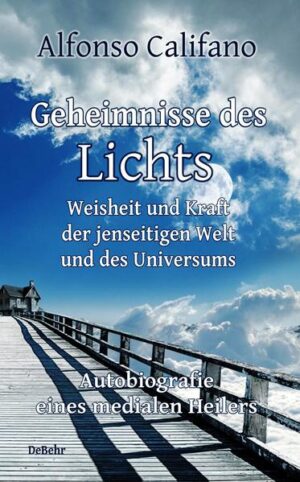 Alfonso Califano hat eine Gabe. Schon als Kind konnte er auf eine besondere Weise heilen. Er ist in der Lage, mediale Botschaften zu empfangen und Kranken Hilfe zu leisten. Er heilte Schmerzpatienten, half bei komplizierten Schwangerschaften, komatöse Patienten erwachten wieder. In seinem neuesten Buch erzählt der erfolgreiche Heiler von diesen und anderen wahren Fällen und zeigt, wie man mithilfe jenseitiger Kräfte Glück und Gesundheit erlangt. Alfonso Califano sagt: „Ich zeige den Menschen nur den Weg, weil ich die Kraft des Universums erkannt habe und sie einzusetzen weiß. Es gibt Ereignisse zwischen Himmel und Erde, die niemand erklären kann, und dennoch passieren sie.“