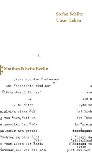 Niemand lebt ewig. Glücklich ist, wer seine letzten Jahre mit einem geliebten Menschen teilen kann. Stefan Schütz berichtet kraftvoll, poetisch und nicht ohne Sinn für Komik von dieser letzten Zeit, die viele alleine zu verbringen gezwungen sind. Er erzählt aus dem Pflegeheim, das er täglich besucht, vom Greis und der Greisin, vom Alltag der Gebrechlichkeit und Demenz, er lässt uns Begleiter des letzten Stück Wegs sein, und schafft mit Unser Leben ein virtuoses und in seiner Relevanz tief berührendes Buch über das Alter und über die Verbundenheit : Ein Lobgesang von ungeheurer poetischer Wucht auf die Liebe, die über den Tod hinausgeht. Aber auch die Abrechnung mit der Gegenwart und der Welt, mit dem zärtlichen und zugleich desillusionierten Blick eines Abschiednehmenden. Ein aus der Zeit gefallenes Buch über unsere Zeit und eines seiner drängendsten und doch tabuisierten Themen.