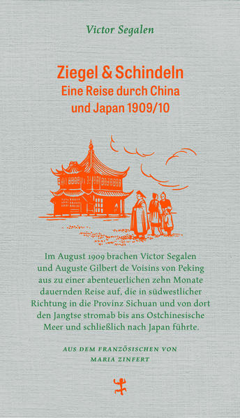 Im August 1909 brachen Victor Segalen und Auguste Gilbert de Voisins von Peking aus zu einer abenteuerlichen zehn Monate dauernden Reise auf, die in südwestlicher Richtung in die Provinz Sichuan und von dort den Jangtse stromab bis ans Ostchinesische Meer und schließlich nach Japan führte. Auf dieser viele tausend Kilometer langen und gefahrvollen Route entstanden die von Segalen ironisch als »Briques & Tuiles« betitelten Aufzeichnungen. Über ihre literarische und theoretische Bedeutung hinaus sind Ziegel & Schindeln ein einzigartiger Bilderbogen, der ein bis ins 20. Jahrhundert hineinreichendes archaisches China widerspiegelt, mit noch im Verborgenen liegenden monumentalen Grabanlagen und Tempeln, hinter verfallenen Mauern dämmernden Städten, spärlich besiedelten und im Westen noch weitgehend unbekannten Landstrichen sowie einer stupenden Vielfalt von Dschunken und Sampans auf dem Jangtse.