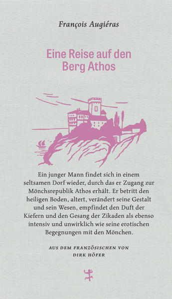 Augiéras schildert das Erklimmen des heiligen Bergs als Reise zum eigenen Inneren, die sinnlich und voller Melancholie ist und zugleich die radikale Abkehr von Konventionen, Dogmen und religiösen Zwängen feiert. Ein junger Mann findet sich in einem seltsamen Dorf wieder, durch das er Zugang zur Mönchsrepublik Athos erhält. Er betritt den heiligen Boden, altert, verändert seine Gestalt und sein Wesen, empfindet den Duft der Kiefern und den Gesang der Zikaden als ebenso intensiv und unwirklich wie seine erotischen Begegnungen mit den Mönchen. Erzählt Augiéras von einem Fiebertraum, einer Unterweltfahrt oder tatsächlich vom heiligen Berg Athos? Es spielt keine Rolle, denn seinem Bericht aus einem Zwischenreich, in dem Heiligkeit und Fleischlichkeit, Vereinigung und Einsamkeit nebeneinander existieren, eignet eine Wahrheit über den Menschen an sich.