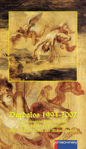 Die Anthologie fasst eine Auswahl der besten Geschichten aller Ausgaben zusammen. DAEDALOS, der Story Reader für Phantastik, existierte neun Jahre und wurde von dem Kleinverleger Hubert Katzmarz und dem Autor Michael Siefener herausgegeben. Die in den dreizehn Heften abgedruckten Erstveröffentlichungen stammten hauptsächlich von Gegenwartsautoren, zudem waren Geschichten alter Meister, oft in Erstübersetzung, vertreten. Die illustrierenden Grafiken, u.a. von Goya, Albrecht Dürer und J. M. W. Turner, schufen das typische Erscheinungsbild der liebevoll gestalteten Exemplare und schmücken nun das vorliegende Buch, dass in seiner Anmutung den Originalheften nahe kommt. DAEDALOS wurde in seiner Zeit zur Bühne für Autoren, die heute aus dem Genre nicht mehr wegzudenken sind. Das Buch präsentiert in gesamter Bandbreite fantastische Erzählungen, die heute kaum mehr zugänglich sind. Die Anthologie ist eine Zeitreise durch die fast mit Kultstatus belegten DAEDALOS-Hefte und geradezu ein »Muss« für jeden Fantastikliebhaber. »Für mich als Verehrer unheimlicher Fantastik im Stile eines Le Fanu oder M. R. James war der leider viel zu kurz herausgegebene Storyreader DAEDALOS ein wahres Eldorado. Die mit feinem Gespür und literarischem Weitblick vom Editoren-Duo Katzmarz und Siefener komponierten Ausgaben boten jede für sich großartige Leseerlebnisse. … Ohne falsches Pathos würde ich sagen, dass ich DAEDALOS einiges verdanke auf meinem Entwicklungsweg als Leser wie als Autor. Umso schöner, dass der alte Geist der Zeitschrift mit dieser Anthologie noch einmal auflebt …« (Martin Schemm)