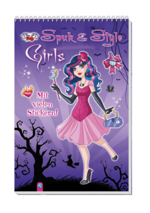 Sticker-Malblock "Spuk & Style Girls" | Bundesamt für magische Wesen