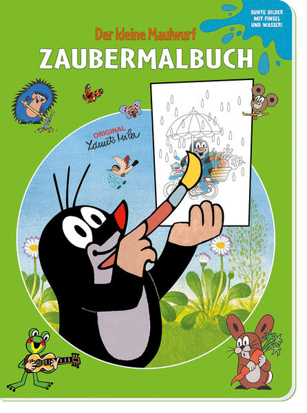 Malen ohne Farbe wie von Zauberhand mit dem Zaubermalbuch vom kleinen Maulwurf und seinen Freunden kein Problem! Einfach mit Pinsel und Wasser die vielen fröhlichen Motive ausmalen und die entstandenen Bilder bewundern.