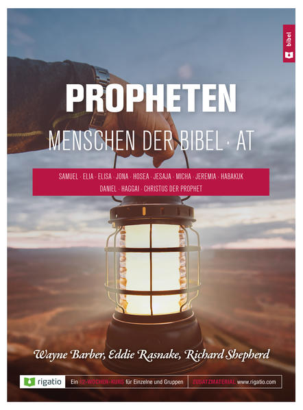 Haben Sie sich schon einmal mit den Propheten des AT beschäftigt? Jesaja, Jeremia, Micha … Machen Sie diesen Kurs, und finden Sie Hilfe im Leben dieser Männer für Ihre Nachfolge! Begegnen Sie zwölf Propheten, die Gottes Wahrheit in einer Welt reden, wo man diese Botschaft nicht hören will-weil sie unbequem ist. Auch heute müssen wir diese Wahrheit sagen, weil sie Fundament unseres Lebens und Dienstes als Christ ist. Denken Sie u.a. über folgende Fragen nach: Wie widerstehe ich dem Zeitgeist? (Elia) Muss ich mein Leben neu ordnen? (Haggai) Wie kann ich zu Gott umkehren? (Hosea) Was mache ich in den Talsohlen des Lebens? (Habakuk) Studieren Sie diesen 12-Wochen-Kurs allein oder in einer Gruppe. Lassen Sie sich neu herausfordern, treu zur Wahrheit zu stehen und zum größten aller Propheten: Jesus Christus. Auf www.rigatio.com finden Sie zusätzliches Material, das Sie kostenlos nutzen können.