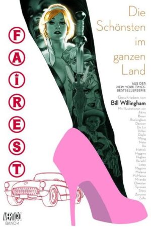 DIE SCHÖNSTEN IM GANZEN LAND ist die lang erwartete FAIREST- Graphic Novel. Diese Kriminalgeschichte von Bill Willingham enthält zwei illustrierte Prosakapitel, die dreißig Comic- Geschichten einrahmen, die alle zusammen die schlimmste Woche in Cinderellas Leben zeigen. Mit dabei sind viele beliebte Charaktere aus Bill Willinghams FABLES, darunter Snow White, Bigby Wolf, Rose Red, Briar Rose, Goldilocks und viele andere. FAIREST: DIE SCHÖNSTEN IM GANZEN LAND wartet außerdem mit einer ganzen Reihe außergewöhnlicher Zeichner auf - von vielversprechenden Newcomern bis hin zu bekannten Comic- Promis!