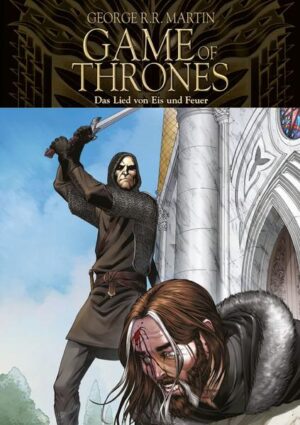 George R. R. Martins monumentales Fantasy- Epos Game of Thrones ist in allen Medien ein gewaltiger Erfolg. Mit diesem Band erreicht die Comic- Adaption des ersten Original- Romans der gefeierten Bestseller- Saga ihr spektakuläres Finale, inszeniert von Autor Daniel Abraham und Zeichner Tommy Patterson. In Königsmund sitzt ein unerfahrener, hitzköpfiger Jüngling auf dem Eisernen Thron, derweil mit Robb Stark ein anderer junger Mann furchtlos eine Armee gen Süden führt, um seinen Vater Eddard zu befreien. Und während dessen Schicksal besiegelt scheint, muss Starks Bastard Jon Schnee auf der Mauer im Norden des Reiches ein für allemal entscheiden, wem seine Loyalität gehört. Daenerys Targaryen lernt auf der andere Seite des Meeres unterdessen, was Verlust wirklich bedeutet, und ist an vorderster Stelle dabei, wenn ein neues Zeitalter im Feuer geboren wird…