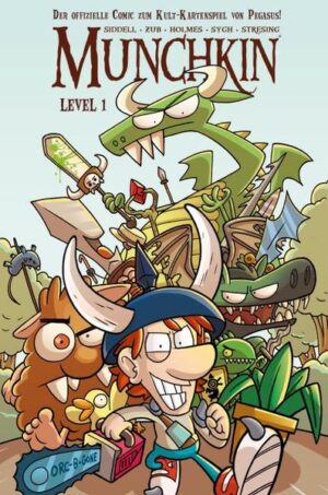 Die Munchkin sind Kult, und jetzt erleben sie endlich auch Abenteuer in ihrer eigenen Comic- Serie! Dabei geht es nicht bloß darum, das Monster abzumurksen und sich den Schatz zu schnappen. In den neuen Comics mit den Munchkin werden neben Fantasy- Rollenspielen und - Storys auch viele andere Genres parodiert. Ein Riesenspaß mit den kleinen Knilchen! NEU! Comic- Abenteuer mit den Munchkin Autor: Thomas Siddell, Jim Zub Zeichner: Mike Holmes, Ian McGinty, Rian Sygh